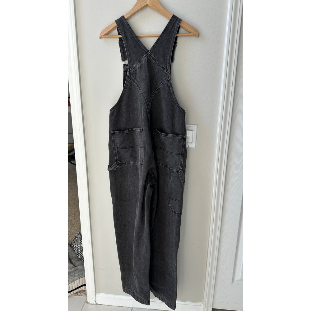 Madewell Women XS Black Denim Overalls Lunar Wash Carpenter Bib Jumpuit - Picture 3 of 4